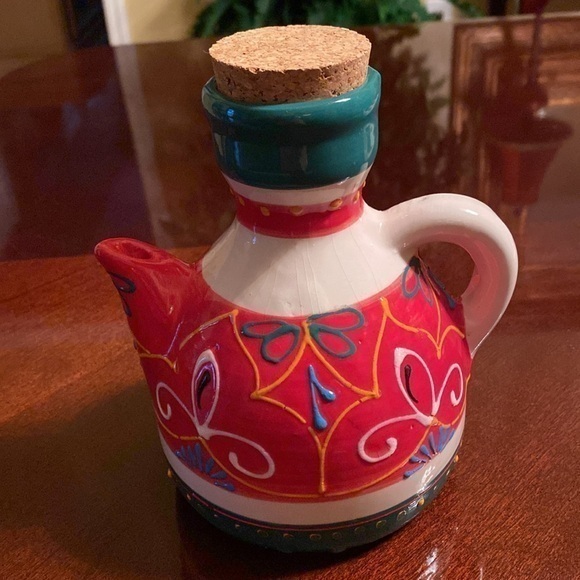 Handpainted in Spain pitcher 7” tall about 16”‎ diameter - Picture 2 of 4